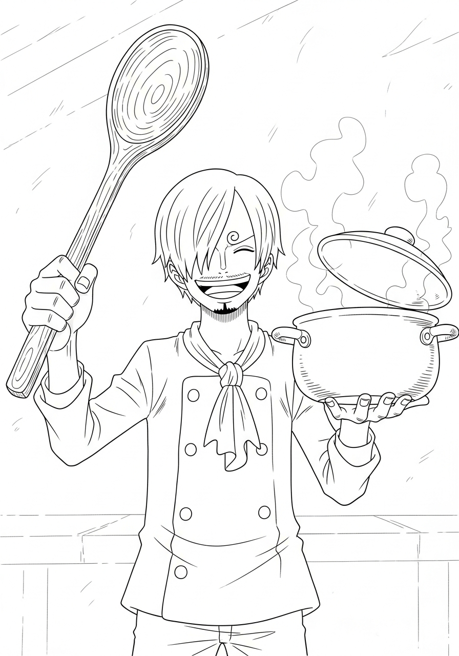 Sanji coloring pages free printable