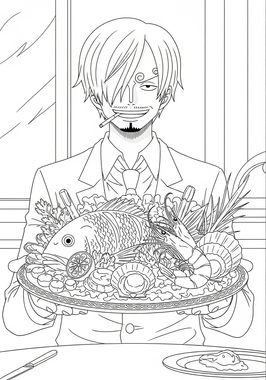grinch cute Sanji coloring pages
