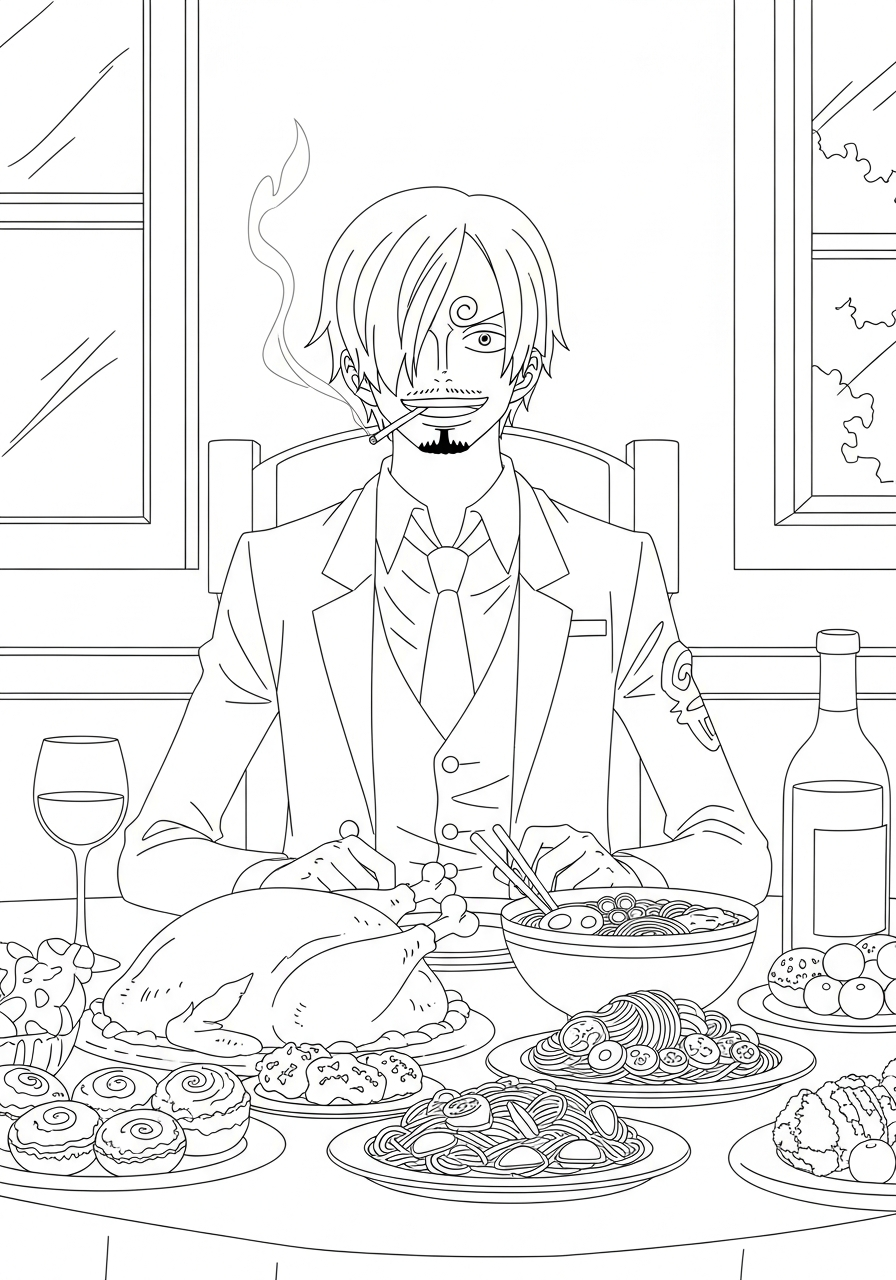 free coloring pages Sanji