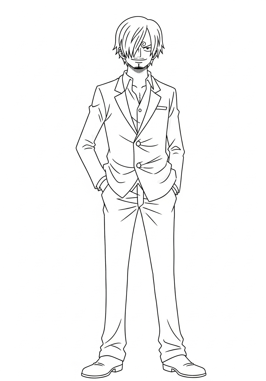 kids Sanji coloring pages