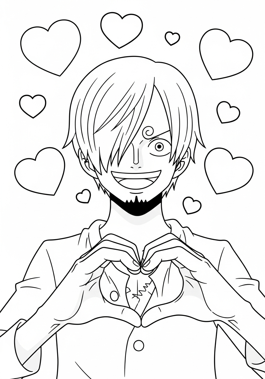 Sanji coloring pages grinch