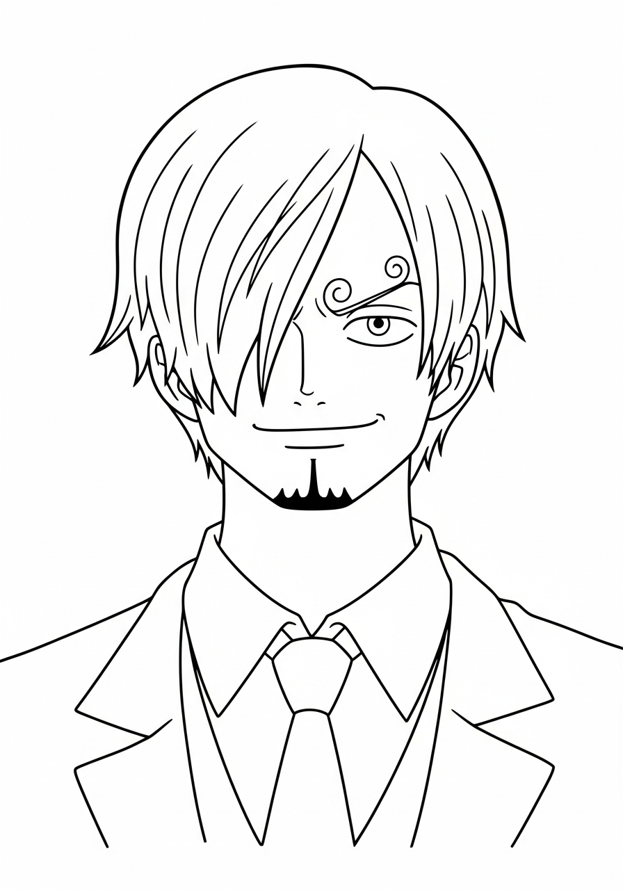 coloring pages Sanji 1