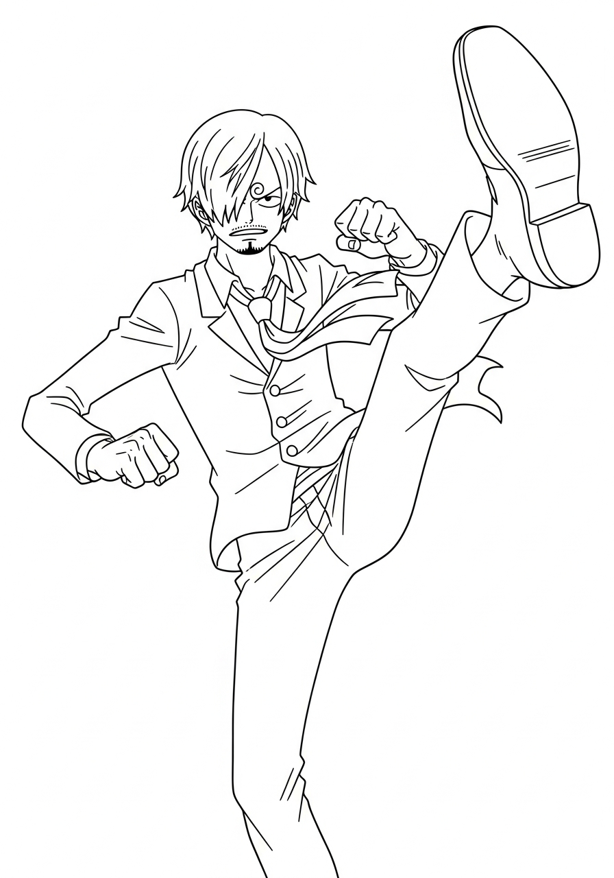 Sanji adult coloring pages 2
