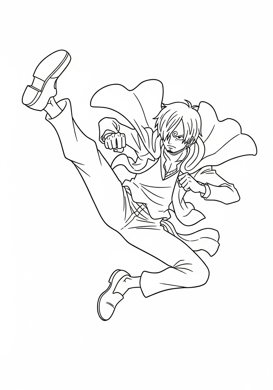 coloring pages printable Sanji