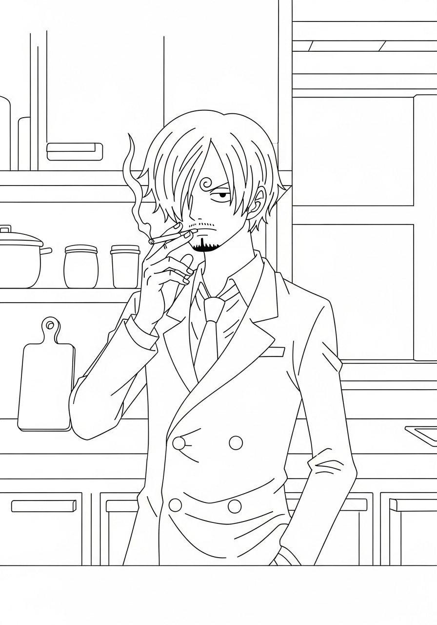 coloring pages Sanji