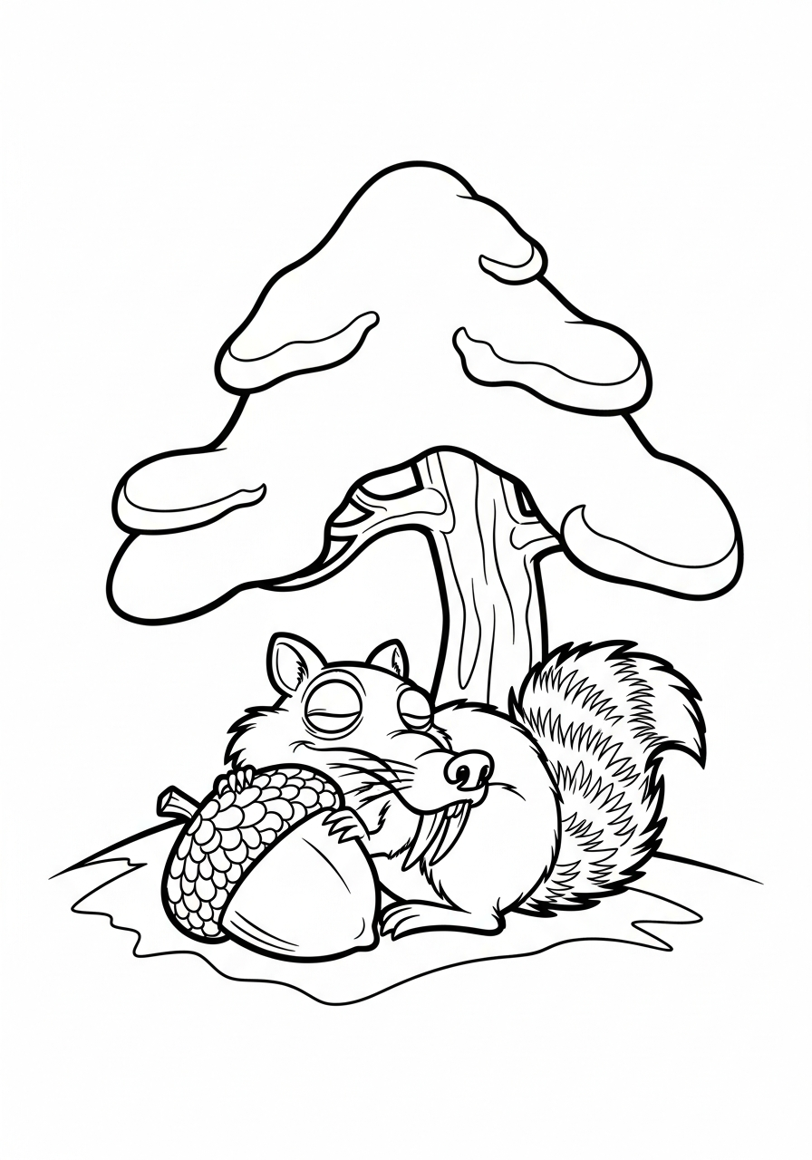 Scrat coloring pages free printable