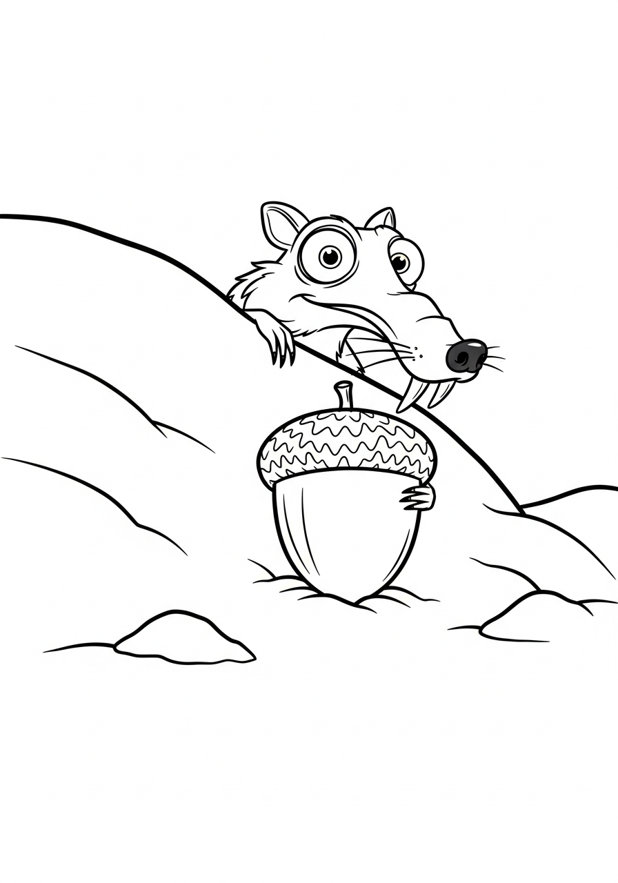 free Scrat coloring pages printable