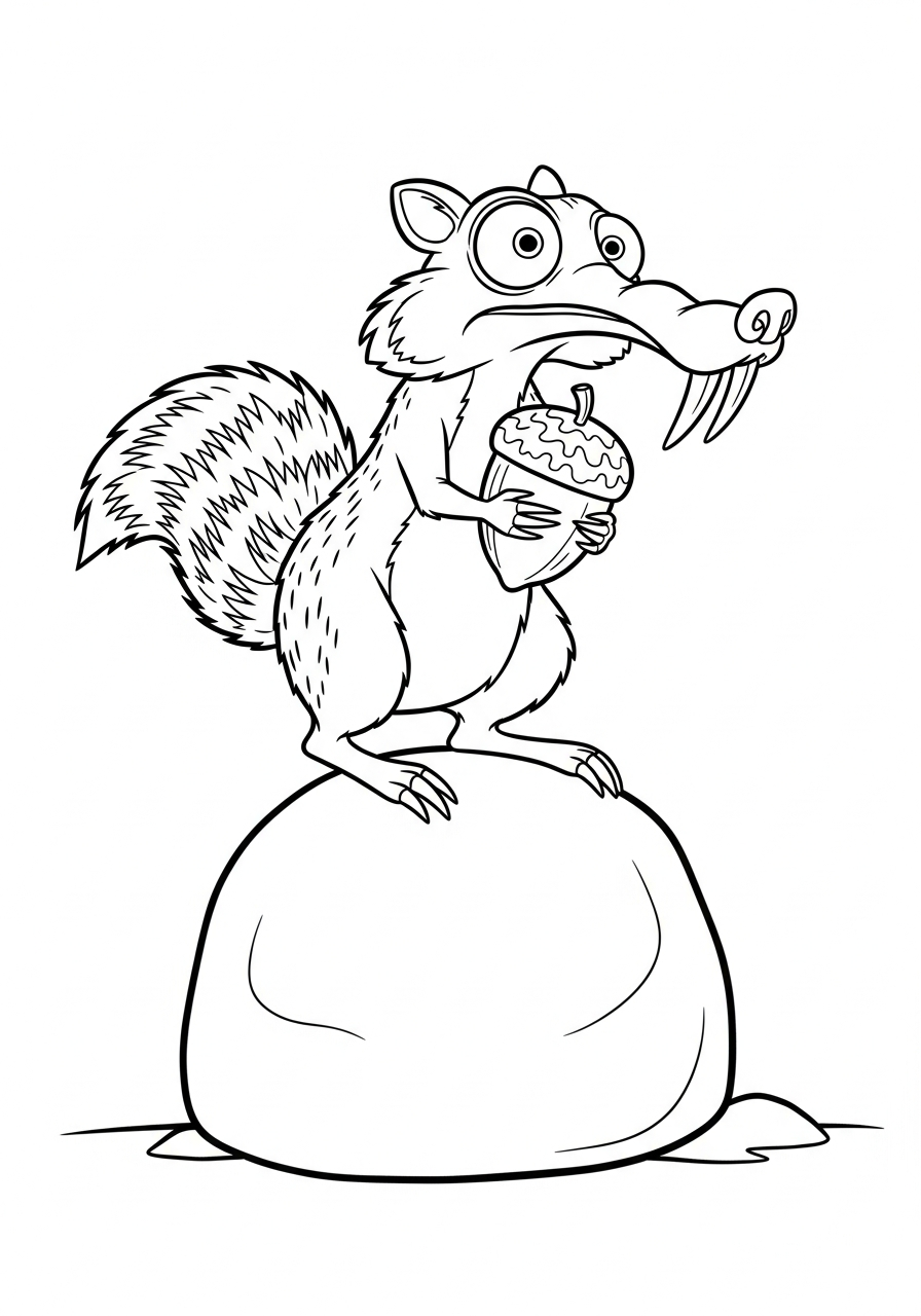 cute Scrat coloring pages