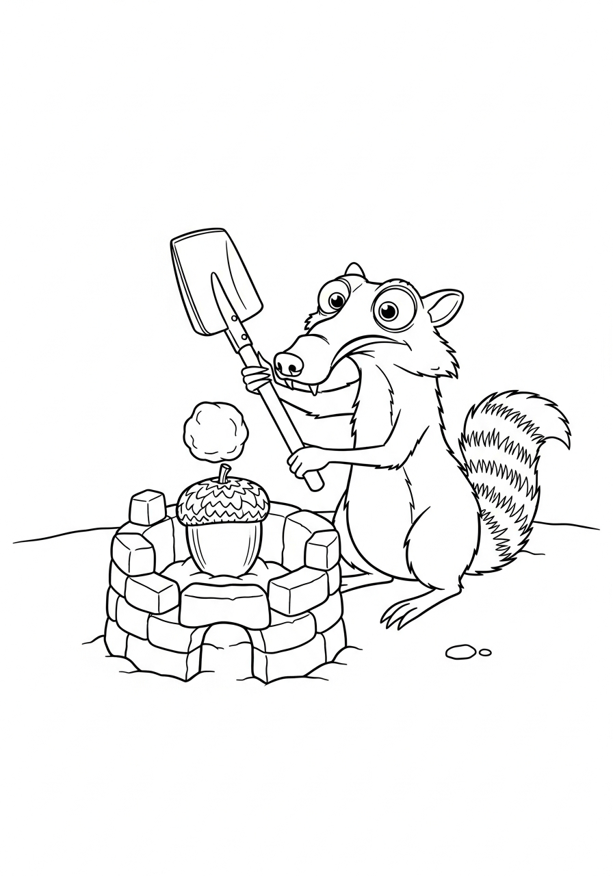 free printable Scrat coloring pages 1