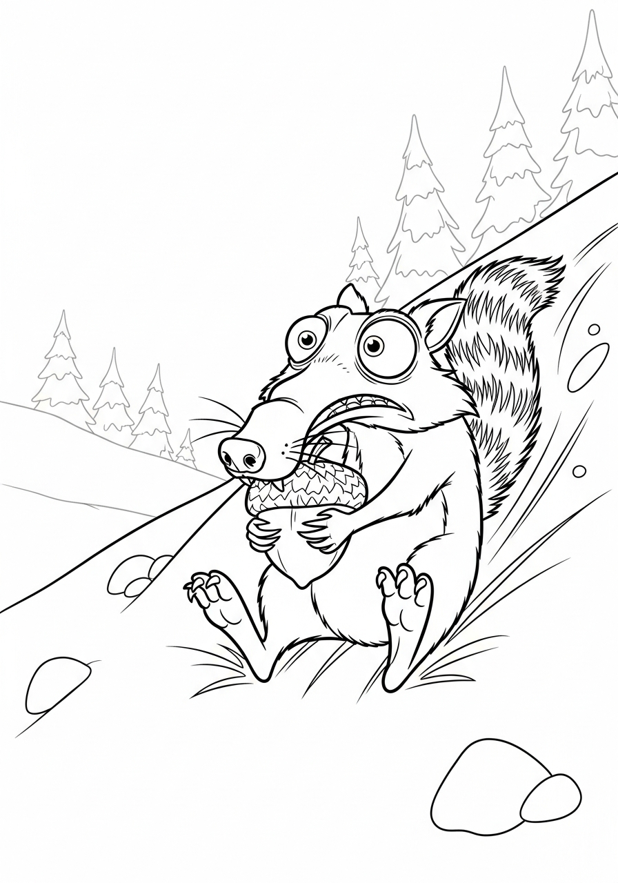 printable Scrat coloring pages for adults