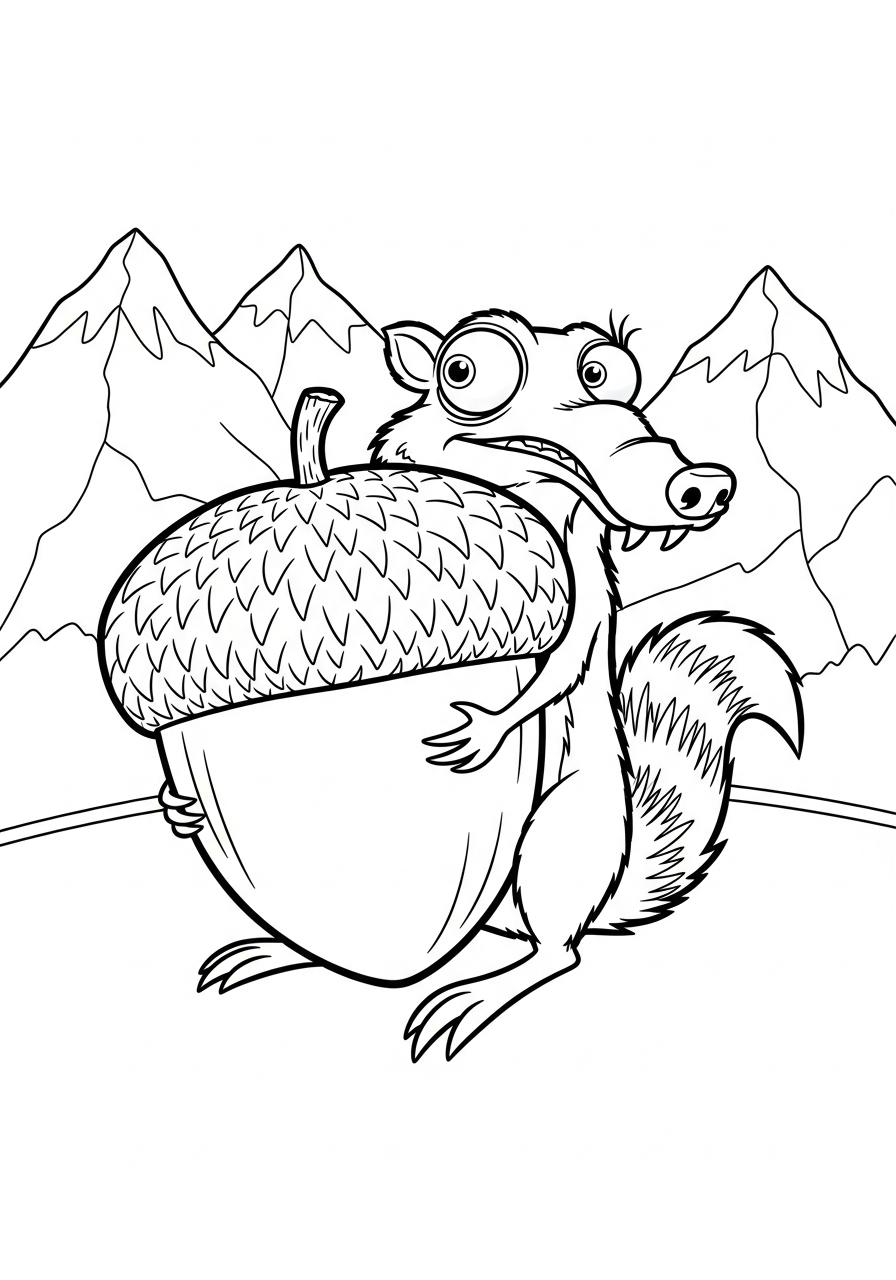 adult coloring pages Scrat