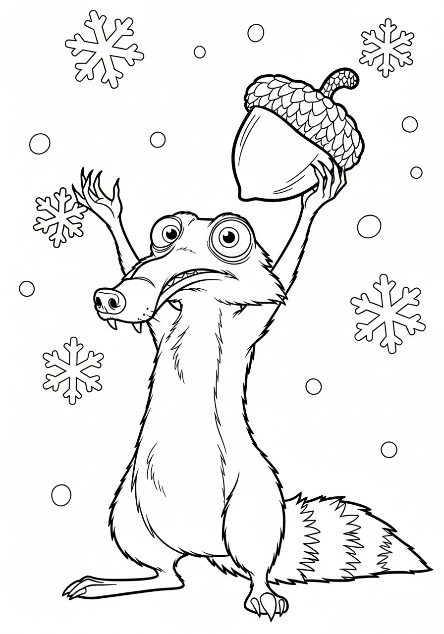detailed Scrat coloring pages