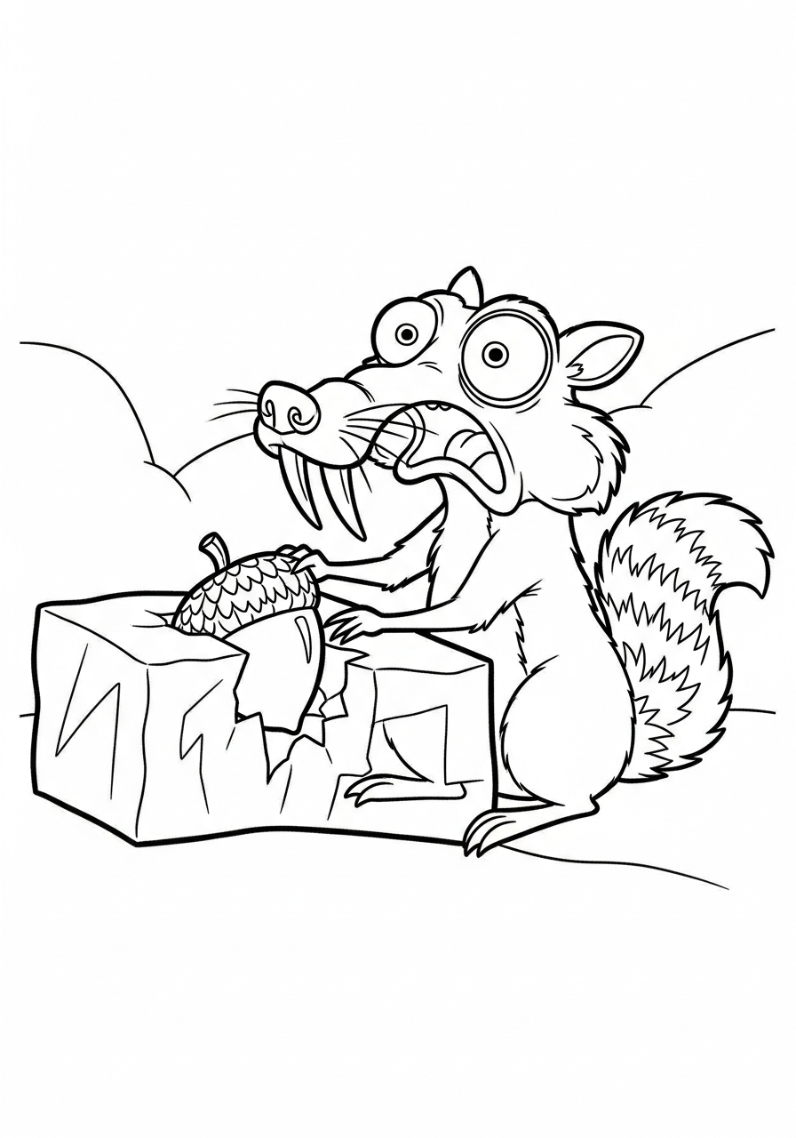 Scrat adult coloring pages