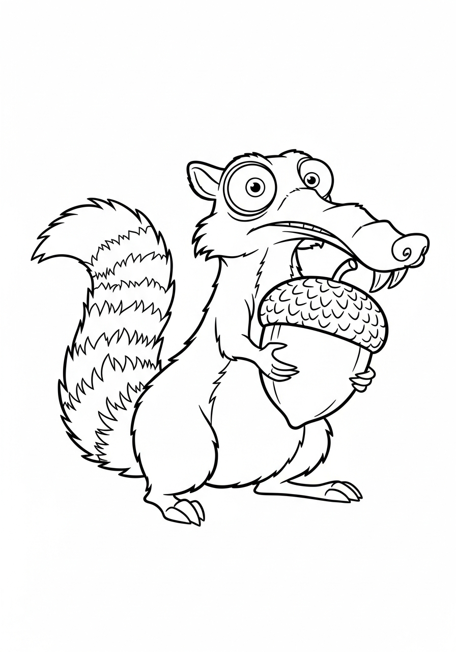free printable Scrat coloring pages