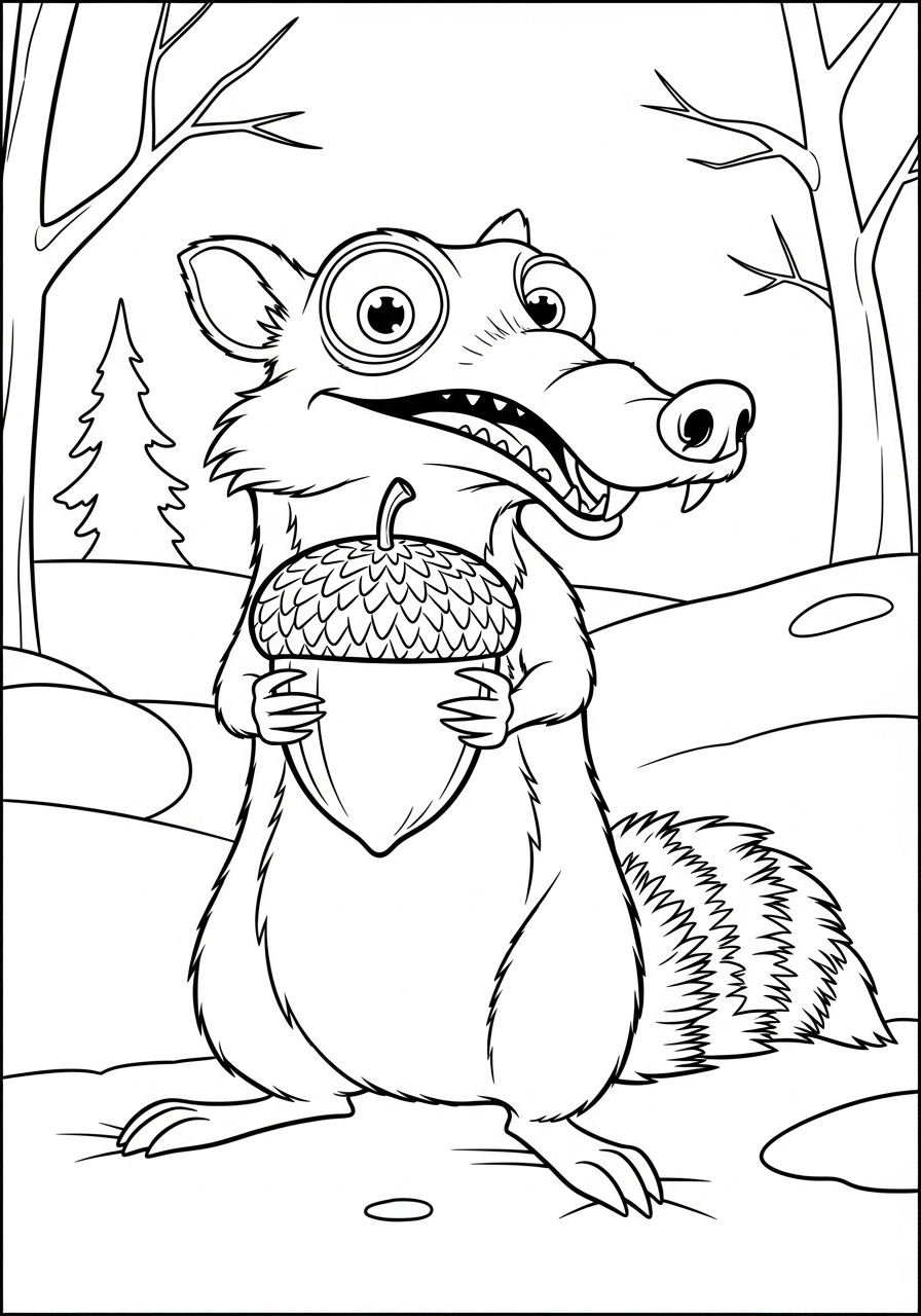 merry Scrat coloring pages