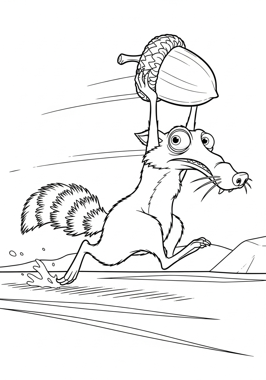 Scrat coloring pages for kids