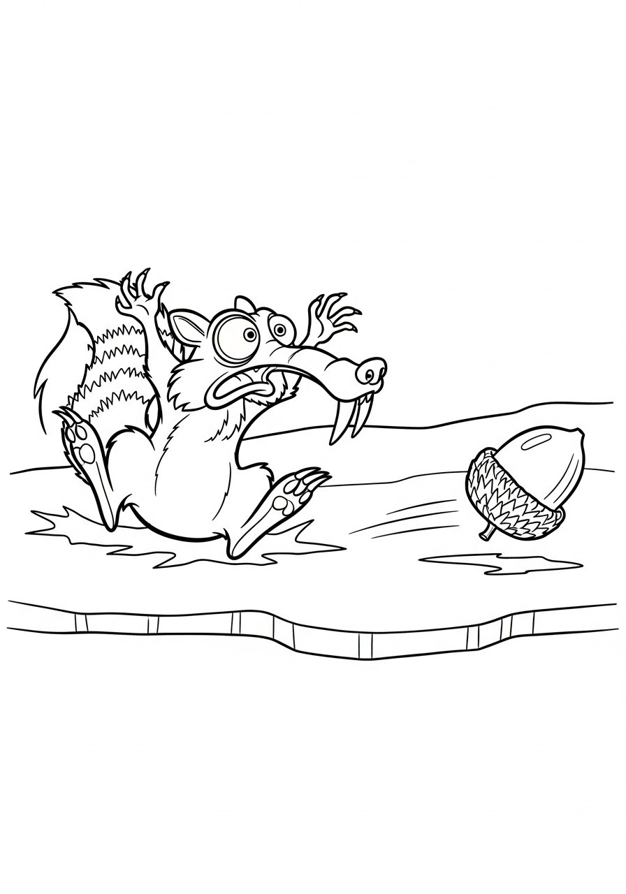 easy Scrat coloring pages