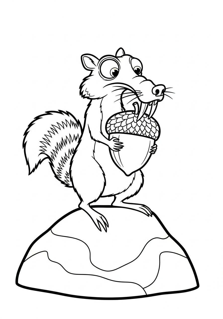 preschool Scrat coloring pages
