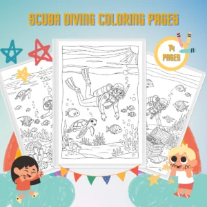 Scuba Diving Coloring Pages thumbnail
