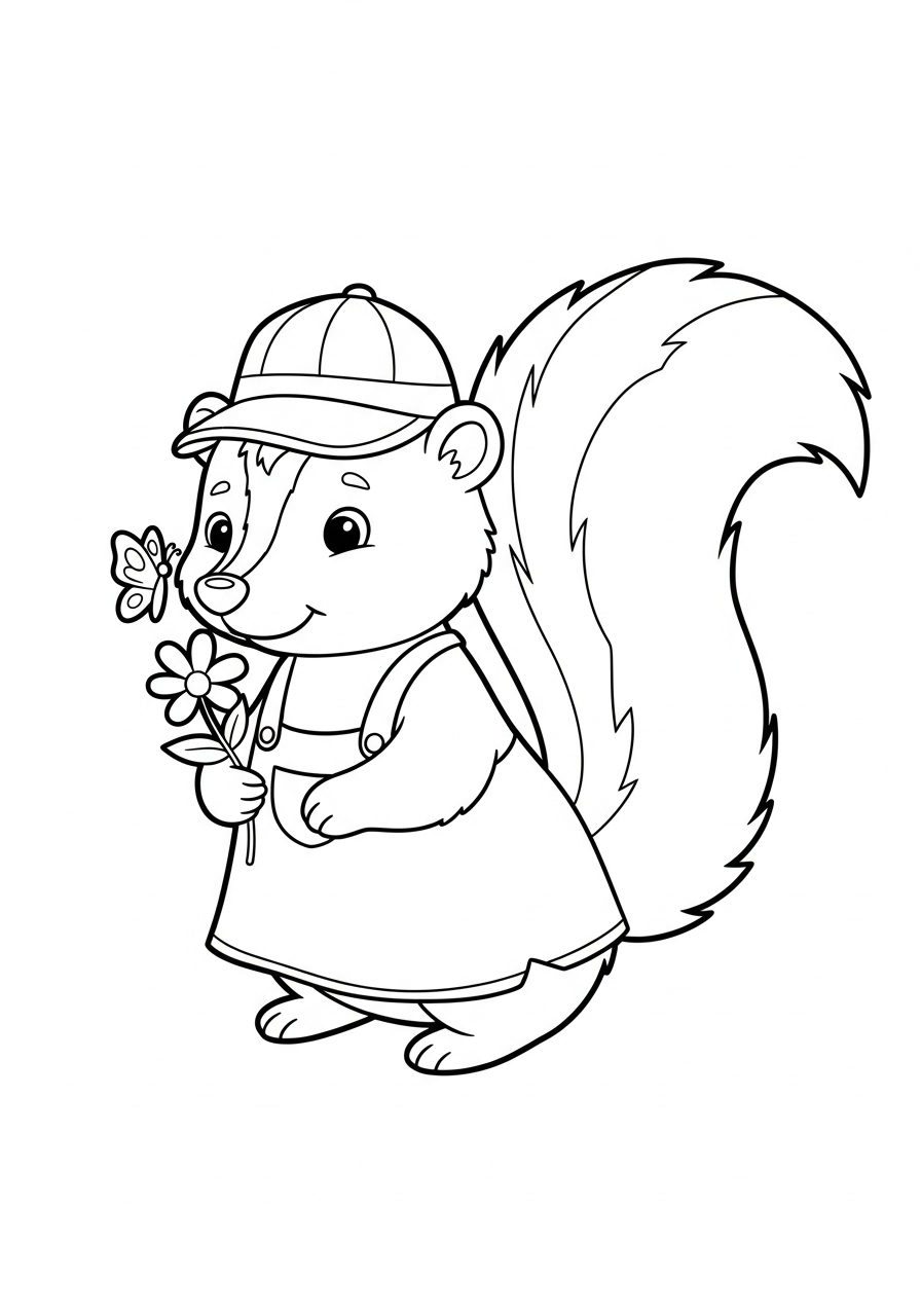 printable Skunk coloring pages