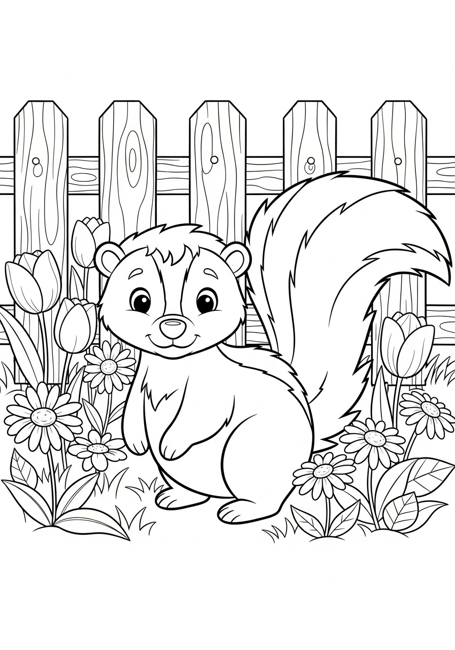free Skunk coloring pages for adults