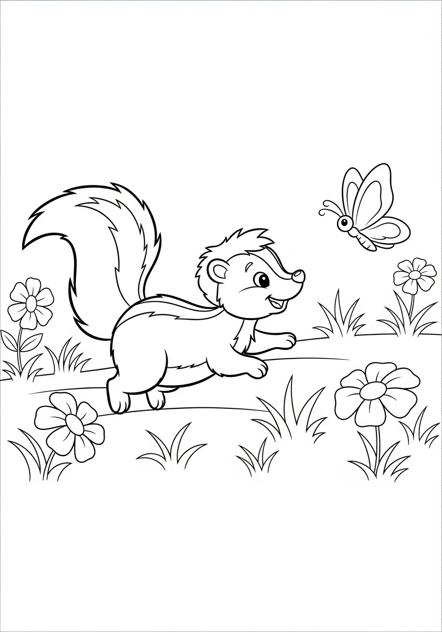 Skunk coloring pages grinch