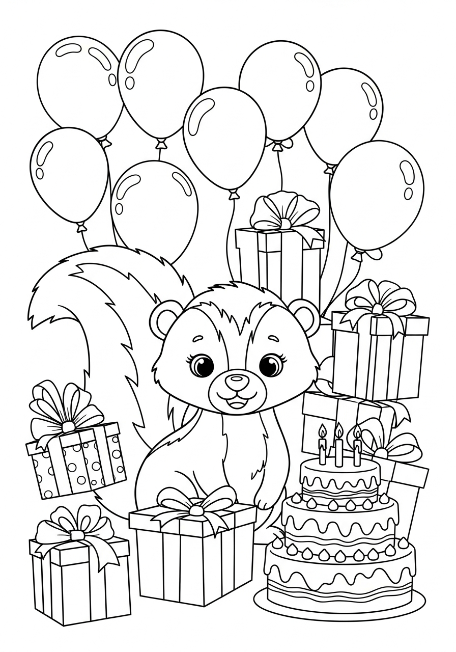 coloring pages Skunk