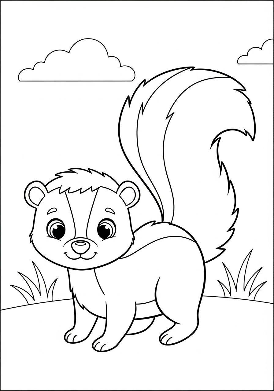 coloring pages printable Skunk