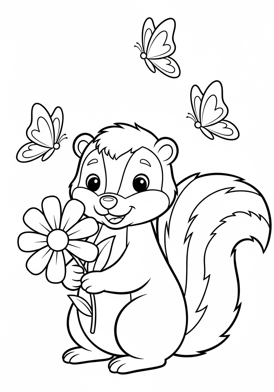 coloring Skunk pages