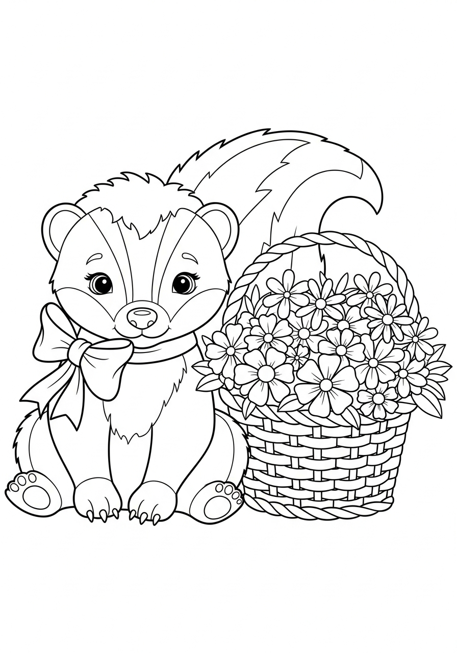 cute Skunk coloring pages