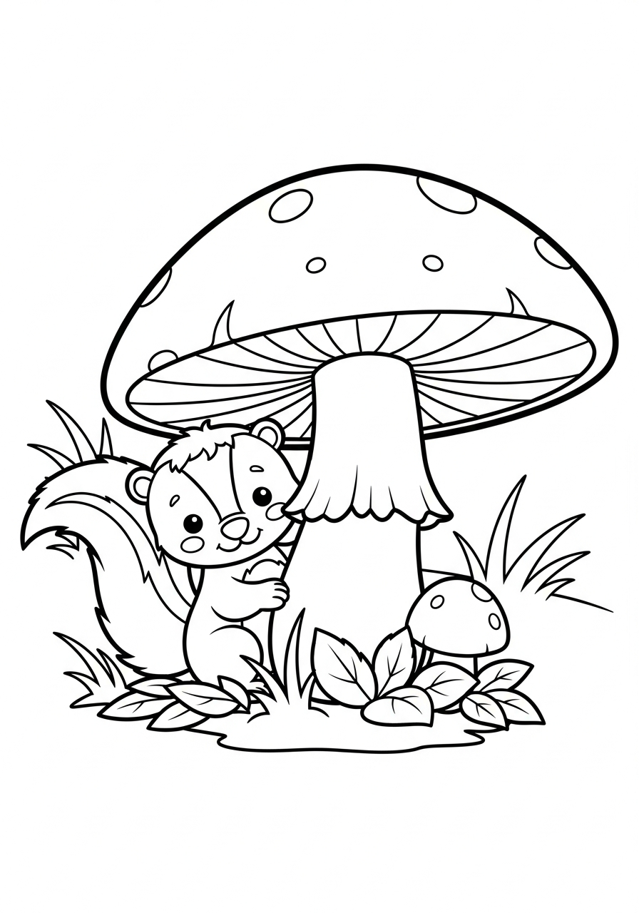 Skunk decorations coloring pages