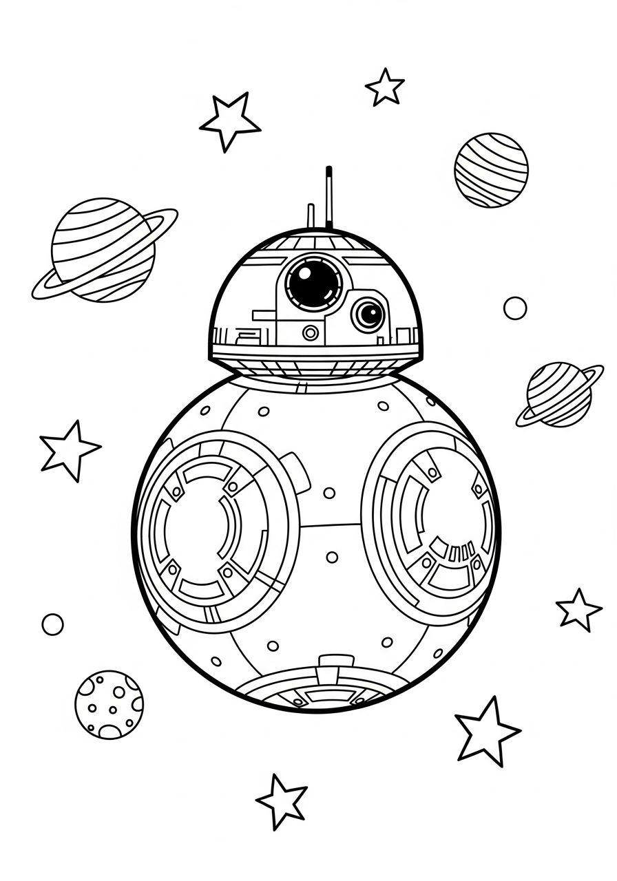 BB 8 printable coloring pages