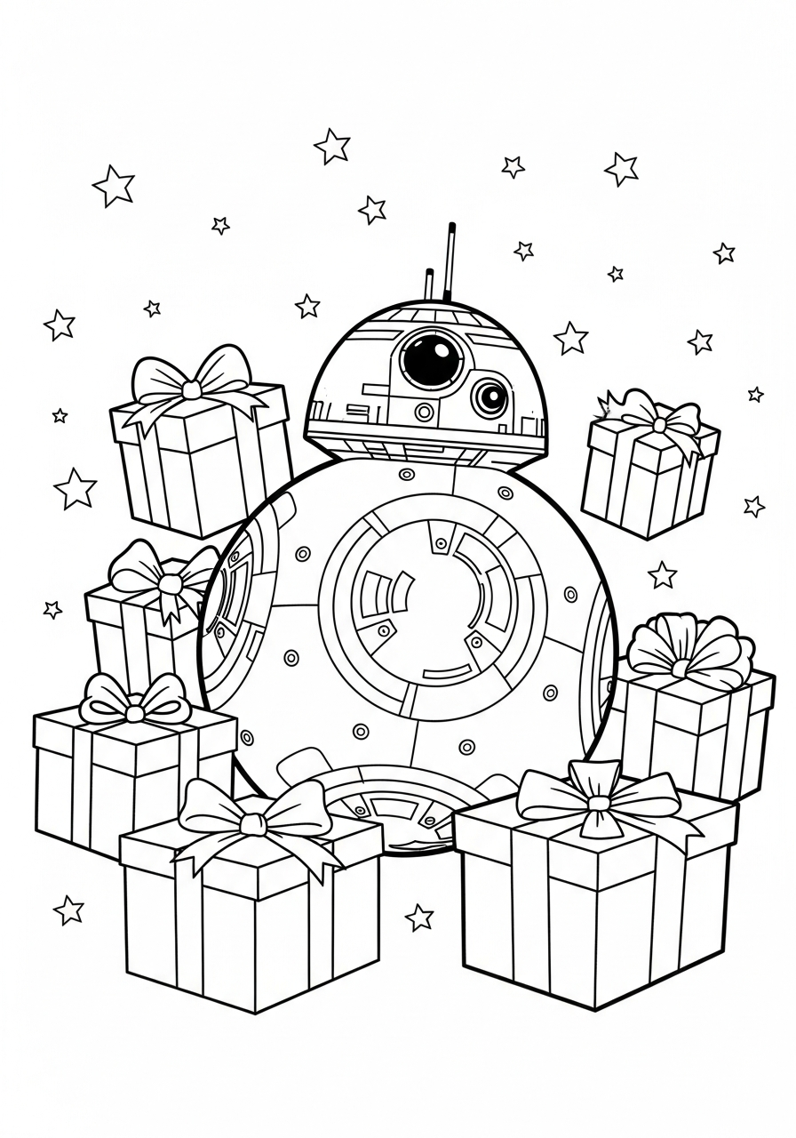 vintage BB 8 coloring pages