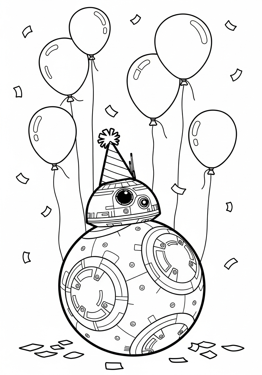 BB 8 coloring pages for kids