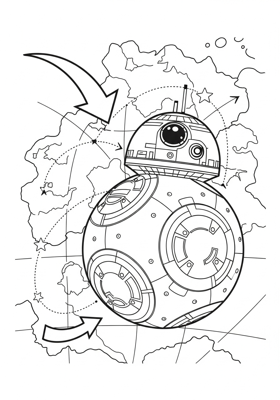 BB 8 coloring pages for preschoolers