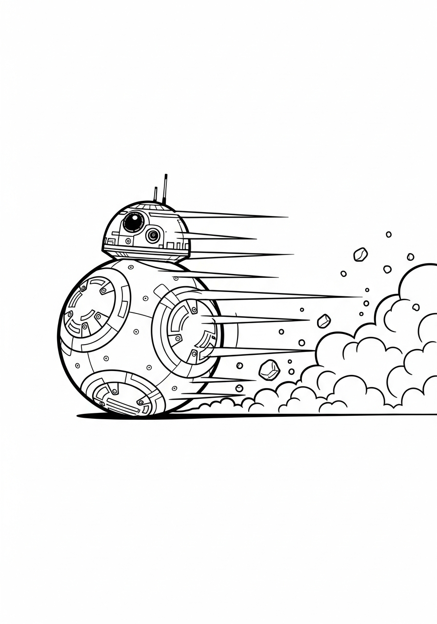 grinch cute BB 8 coloring pages