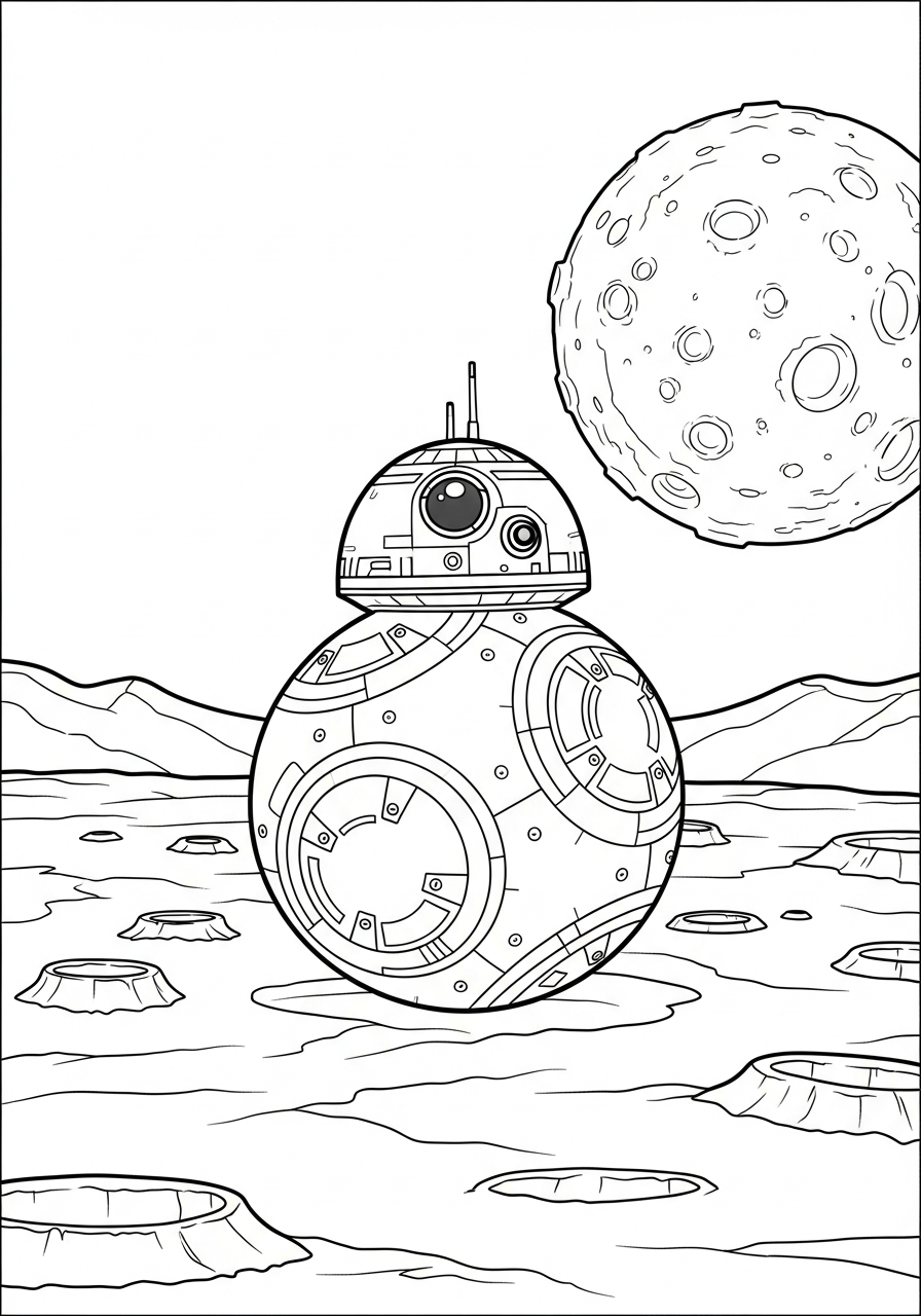 BB 8 decorations coloring pages