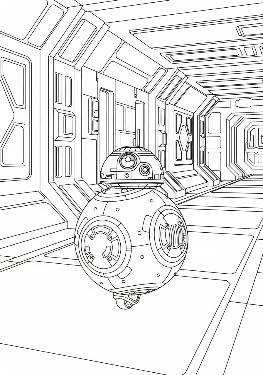 BB 8 printable coloring pages 1