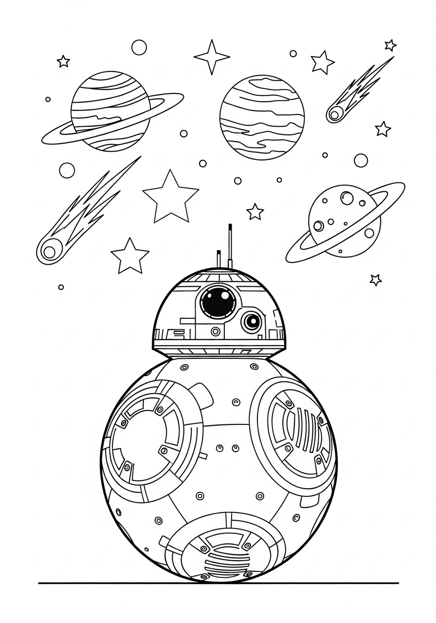 BB 8 coloring pages free printable