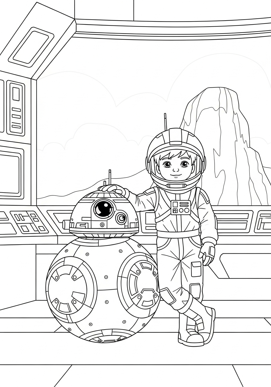 free printable BB 8 coloring pages