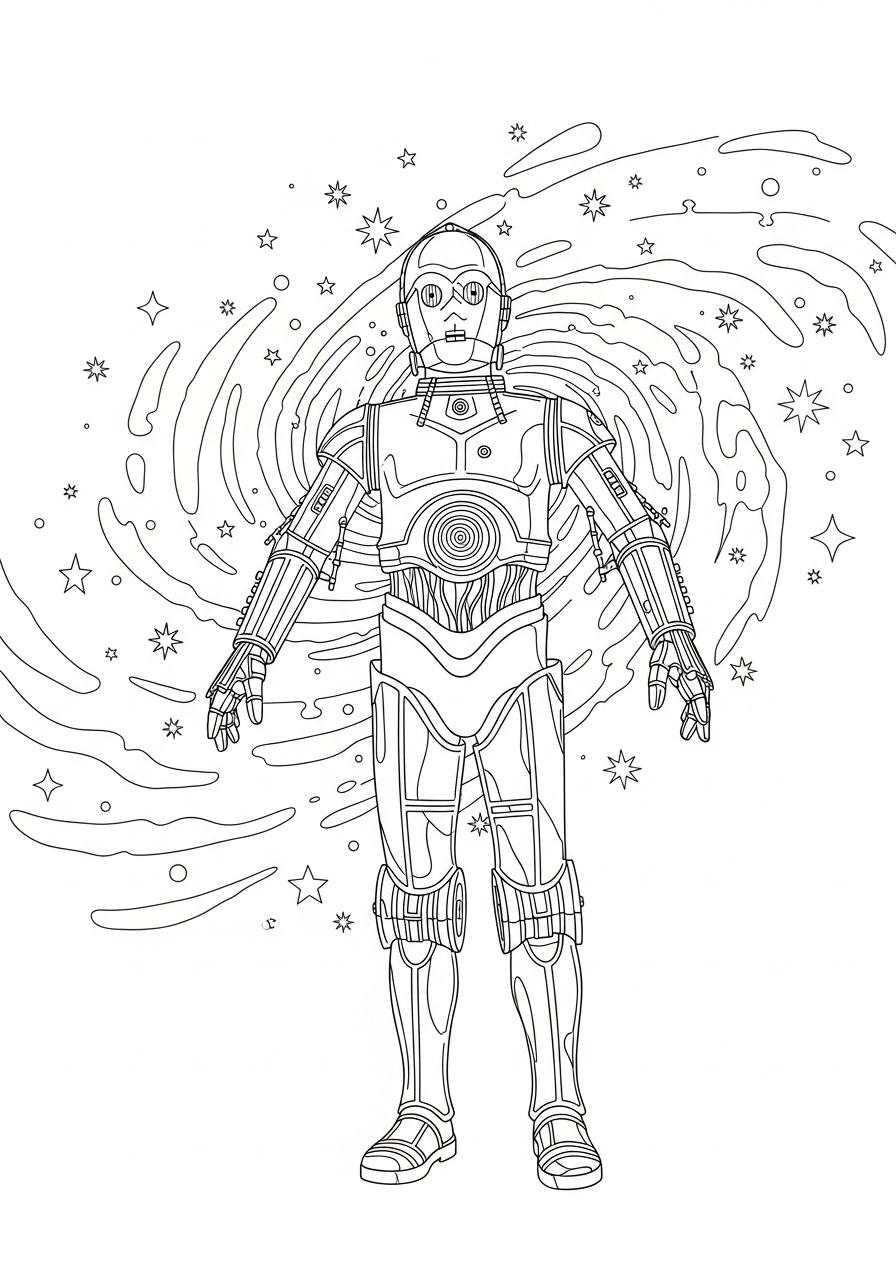 Desenhos para colorir do C-3PO 12 Desenhos para colorir com o tema C-3PO