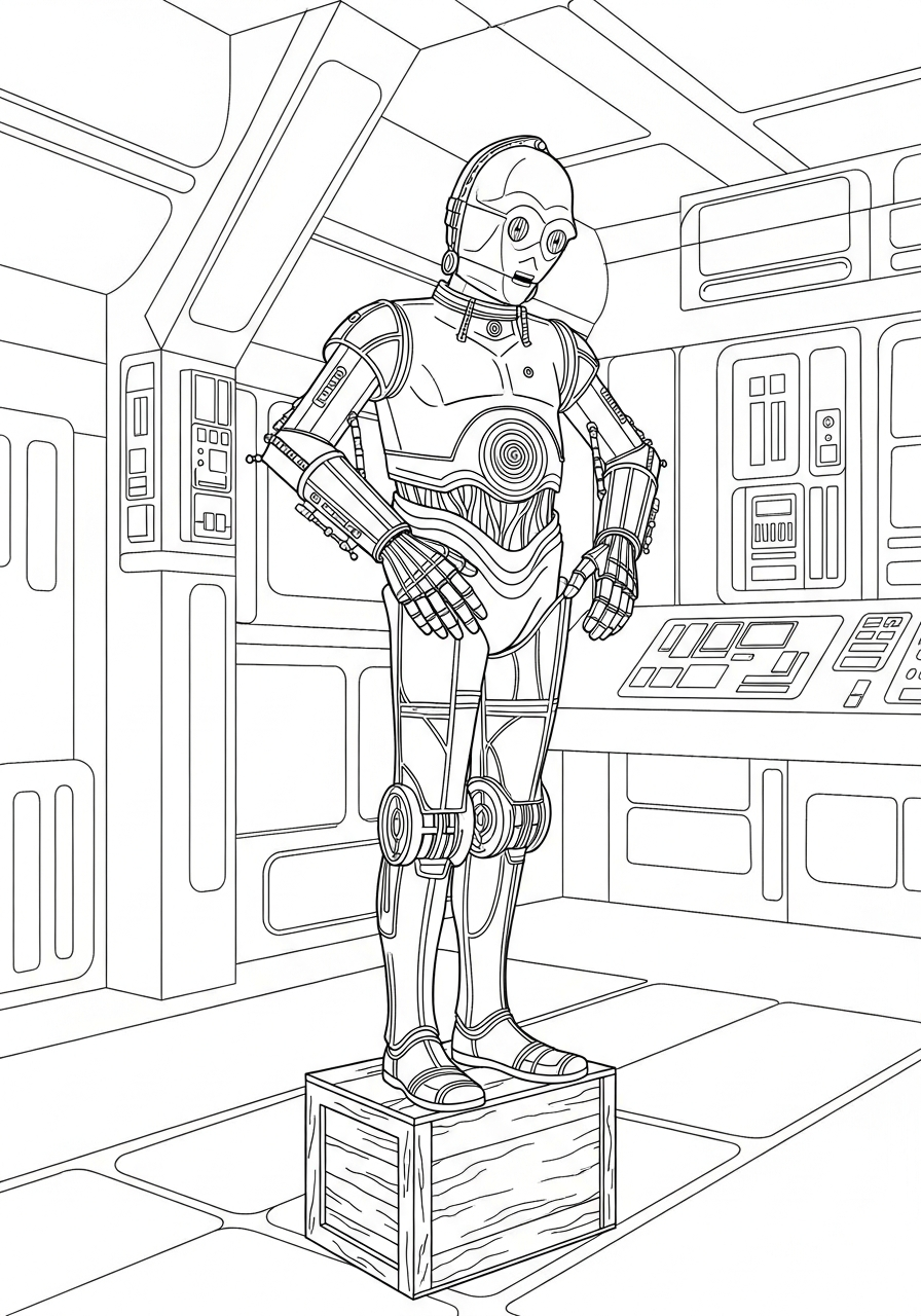 Desenhos para colorir do C-3PO 14 Desenhos para colorir divertidas do C-3PO 1