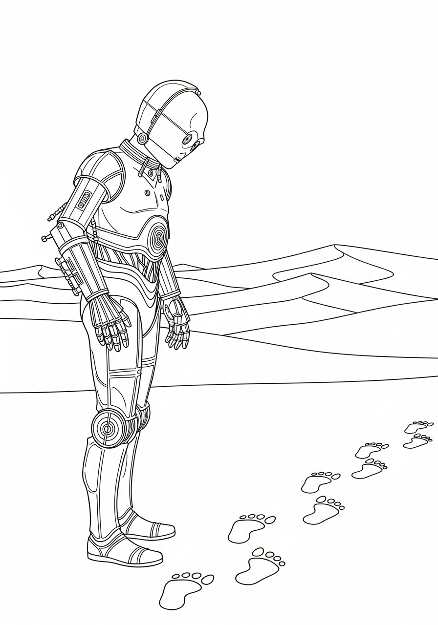 Desenhos para colorir do C-3PO 18 Desenhos para colorir imprimíveis do C-3PO 2