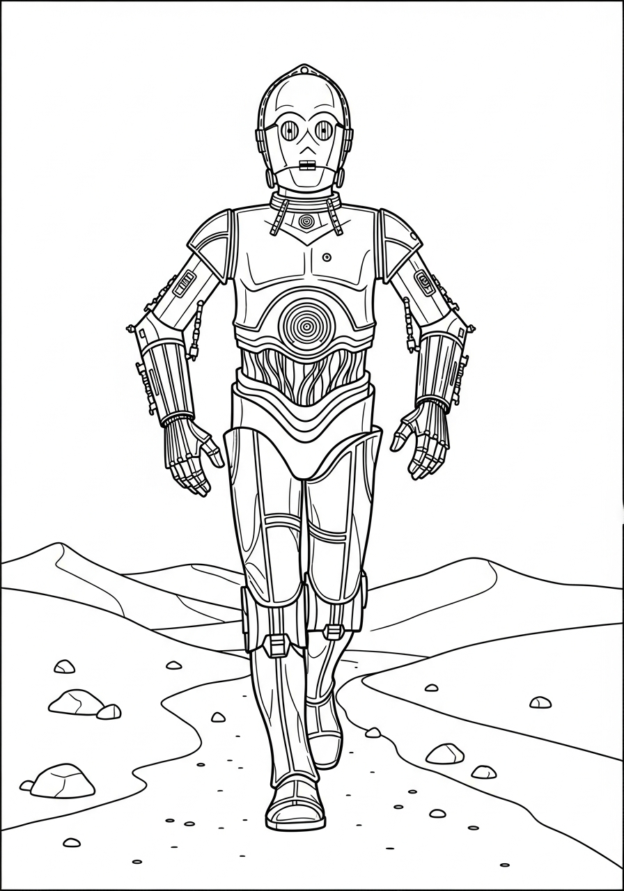 Desenhos para colorir do C-3PO 3 Desenhos para colorir do C-3PO