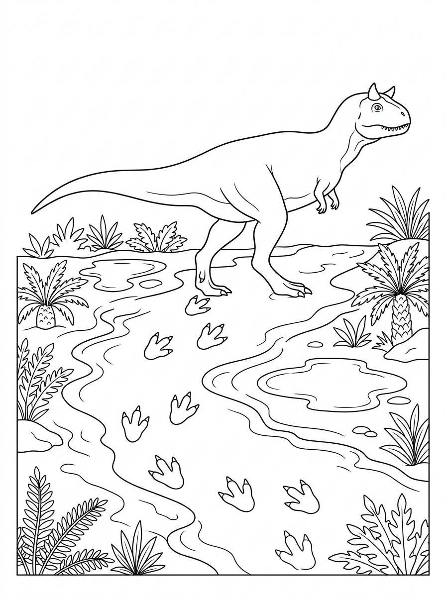 free coloring pages Carnotaurus