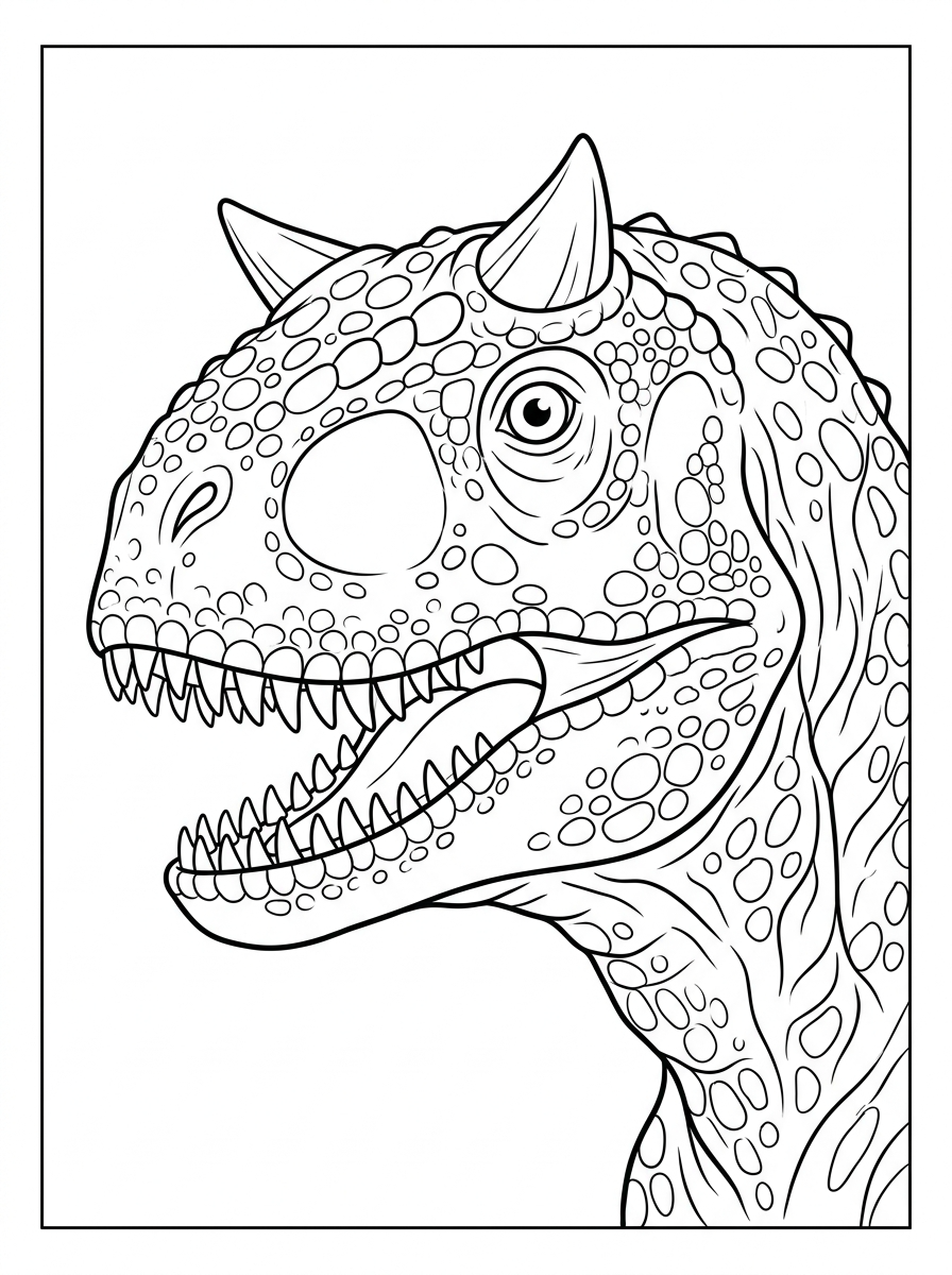 Carnotaurus coloring pages for adults pdf