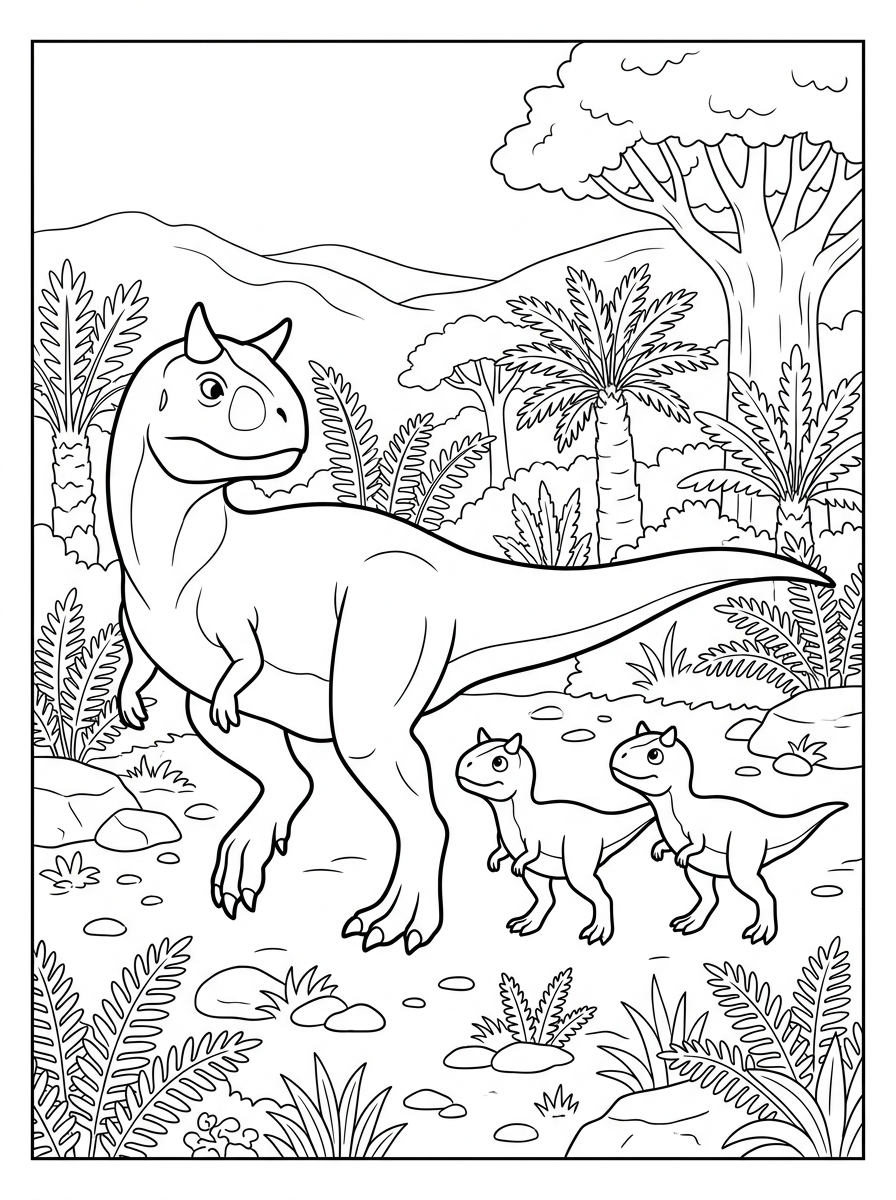 adult Carnotaurus coloring pages