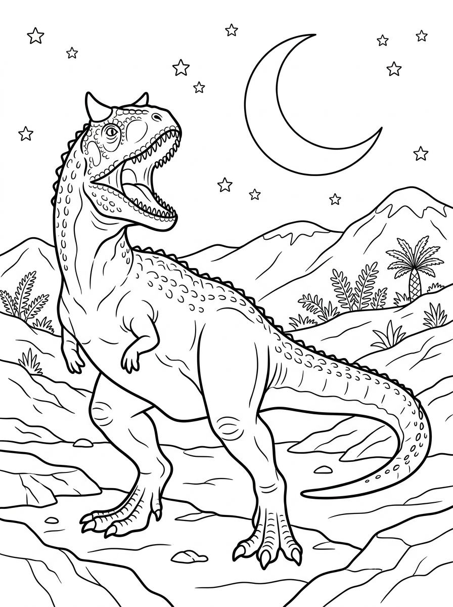 free Carnotaurus coloring pages for kids