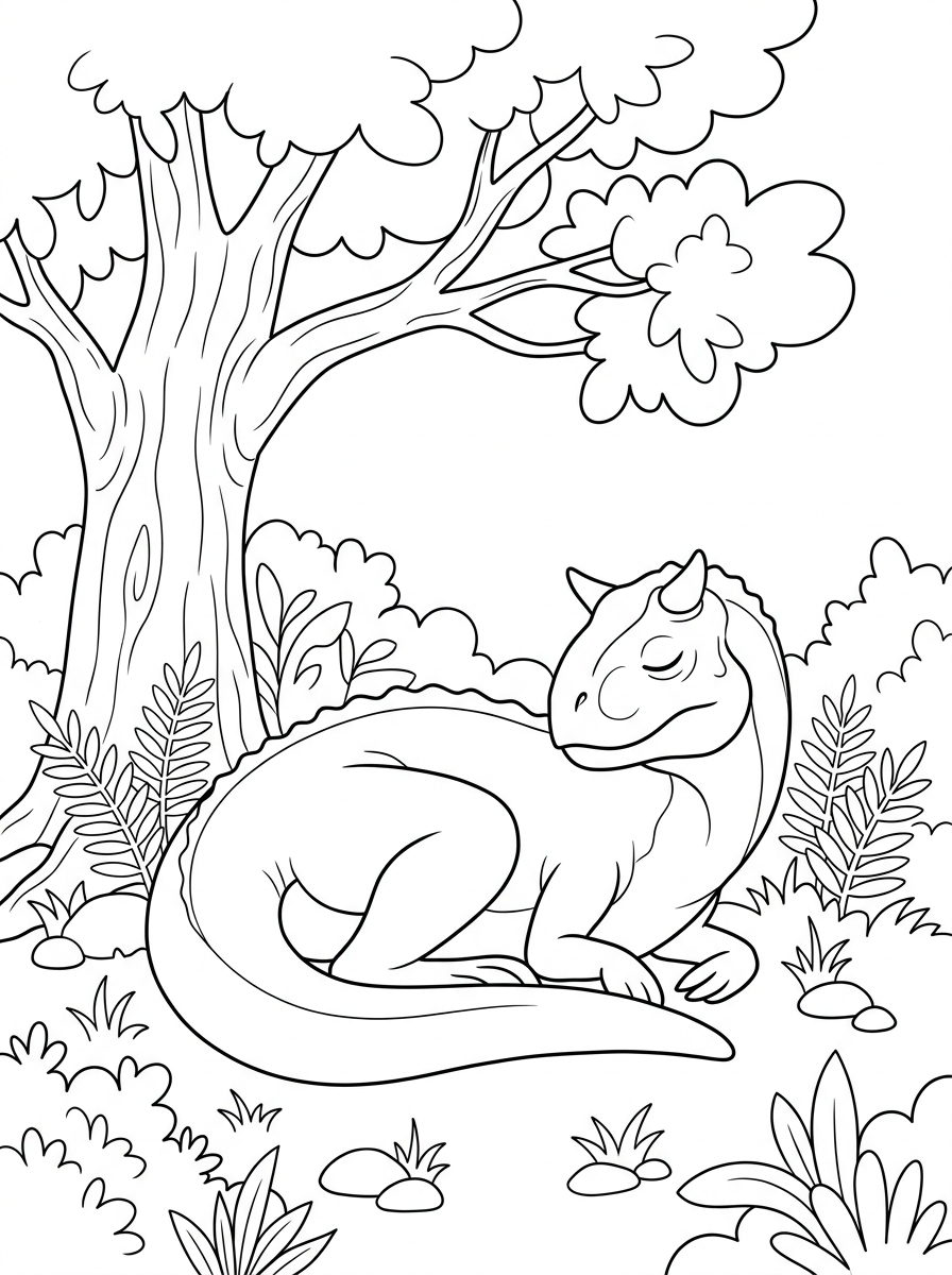 vintage Carnotaurus coloring pages