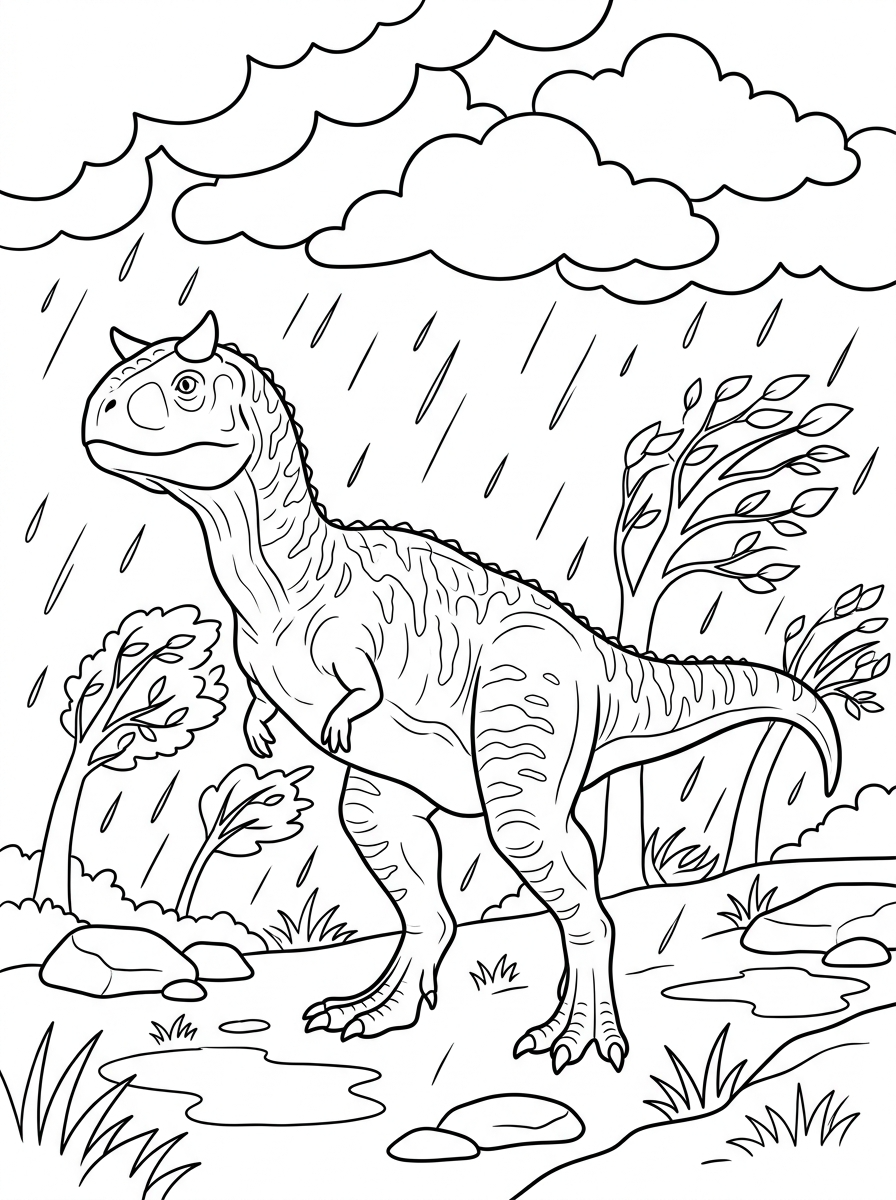 free printable Carnotaurus coloring pages 1